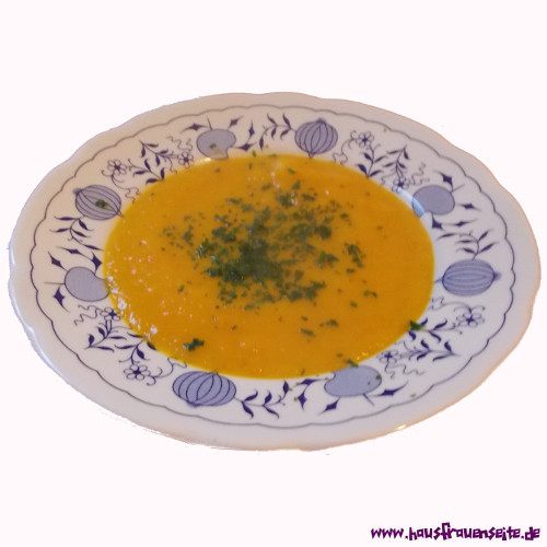 Krbiscremesuppe mit Kartoffeln