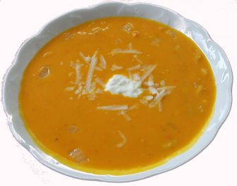 Krbissuppe Krbis weie Bohnen