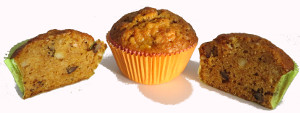 Pumpkinbrot-Muffin aufgeschnitten