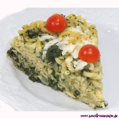 Rezept Nudeltorte mit Spinat und Kse