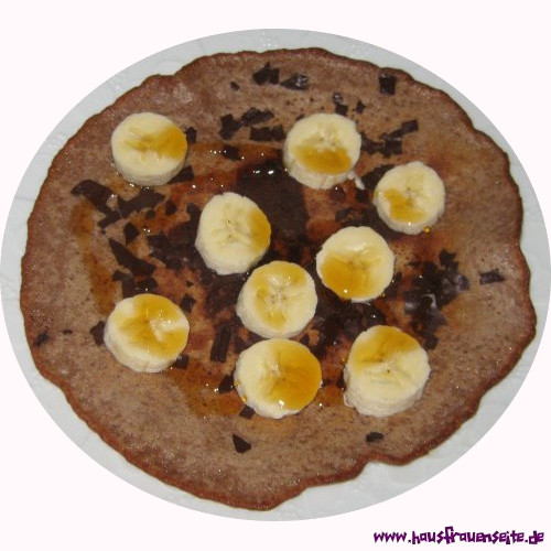 Schokoladenpfannkuchen mit Banane