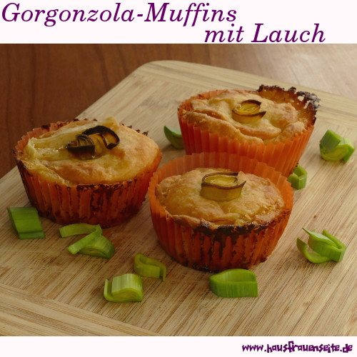 Gorgonzolamuffins mit Lauch