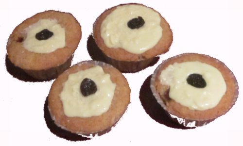 Kirsch-Kokos-Muffins mit weißer Schokolade
