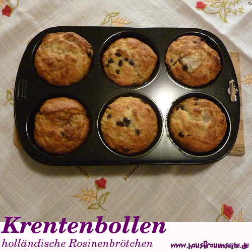 Krentenbollen - hollndische Rosinenbrtchen