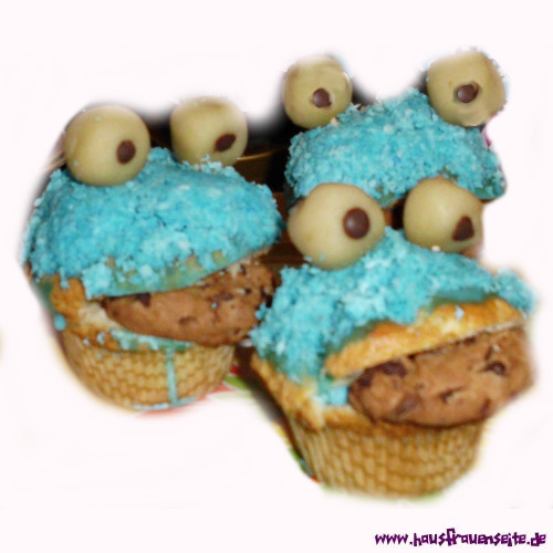 Anleitung Krmelmonster-Muffins mit Kokos