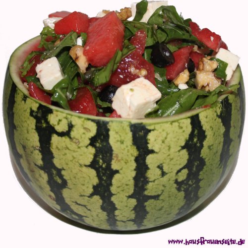 Wassermelonensalat mit Rucola und Feta