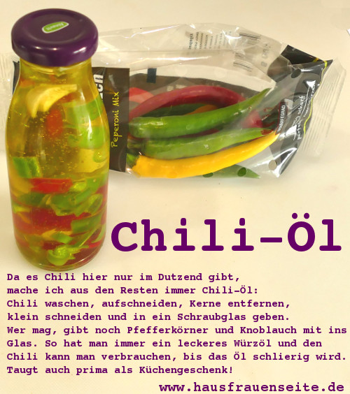 Chili-l - Chilireste verbrauchen