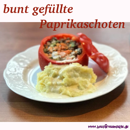 bunt gefllte Paprikaschoten