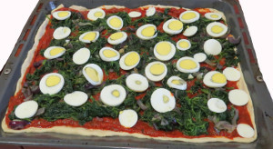 Pizza Fiorentina backen