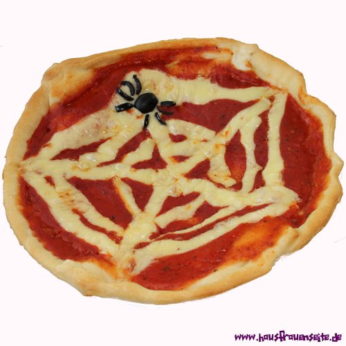 Spinnennetz-Pizza