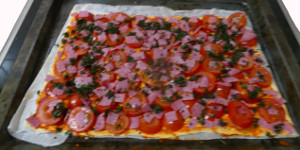 Tomatenpizza machen