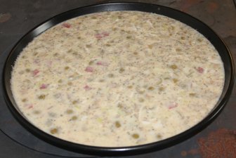 die schnelle Schttel-Quiche vor dem Backen