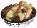 Kartoffelsalat mit Paprika und Apfel