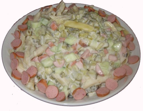 Nudelsalat mit Gurke