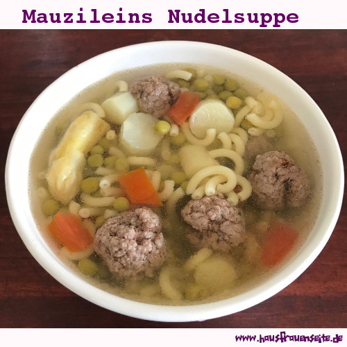 Nudelsuppe mit Spargel