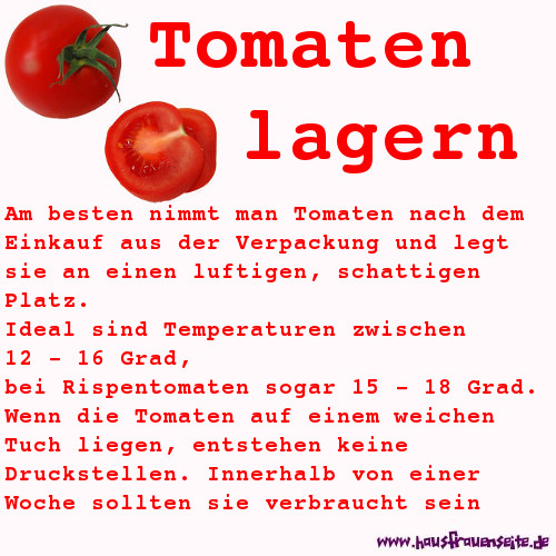 Tomaten lagern
