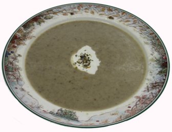 so sieht die einfache Pilzsuppe aus, wenn man sie priert