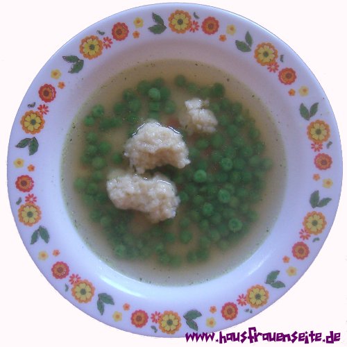 Erbsensuppe mit Schwmmchen