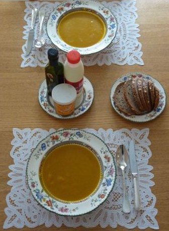 vegetarische Krbissuppe Thailndischer Art