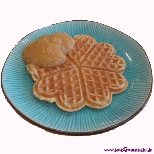 Apfelmuswaffel mit Apfelmus