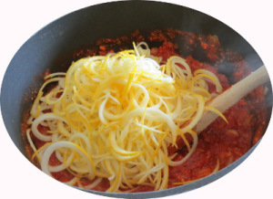 Zucchinispaghetti kochen