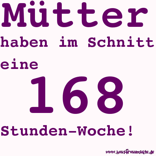 Mtter haben im Schnitt eine 168 Stunden-Woche