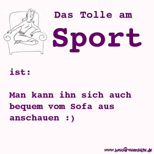 Das Tolle am Sport ist: Man kann ihn sich auch bequem vom Sofa aus anschauen