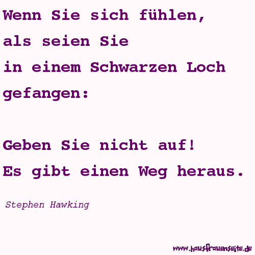 Stephen Hawking über Depressionen